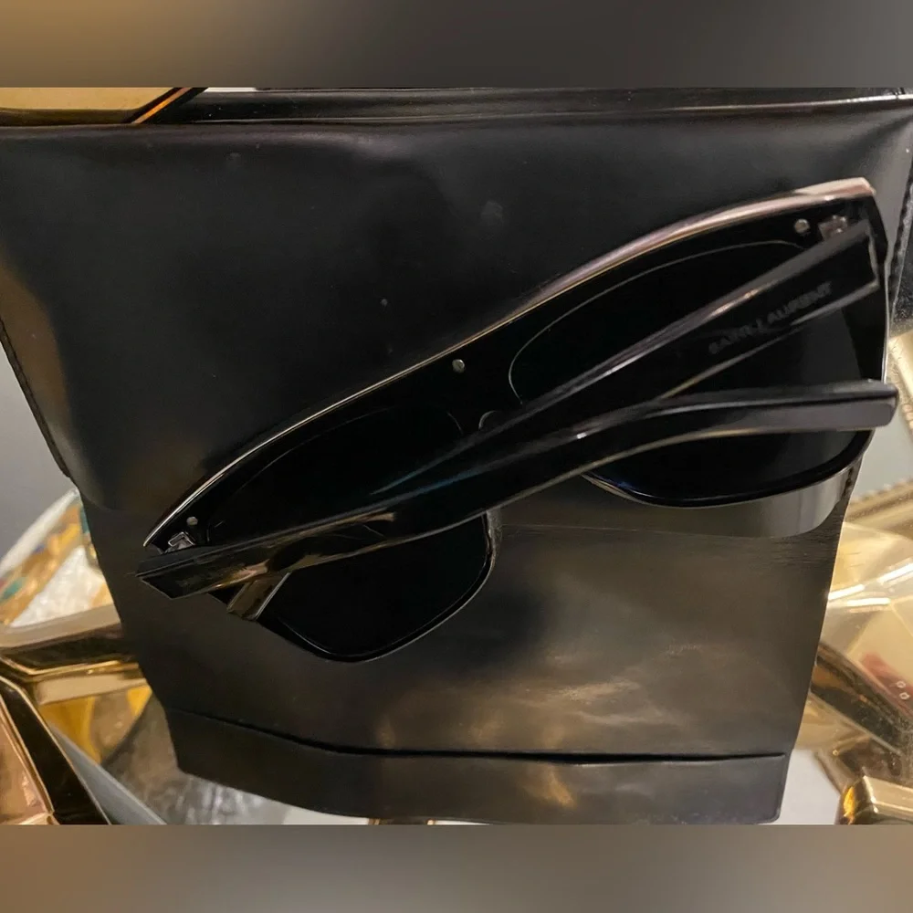 Saint Laurent Eyewear metallic bar sunglasses